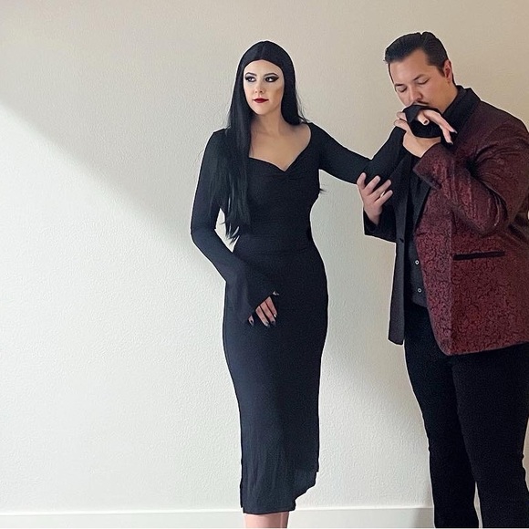 Black Ribbed Dress - Picture 4 of 4